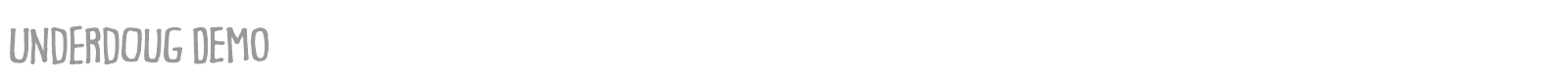 Underdoug font preview